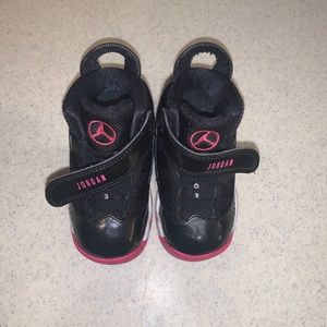Toddler Girl Air Jordans Nike Sz 6c Black & Pink